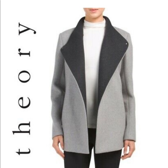 Theory stand up wool coat - Picture 8 of 9